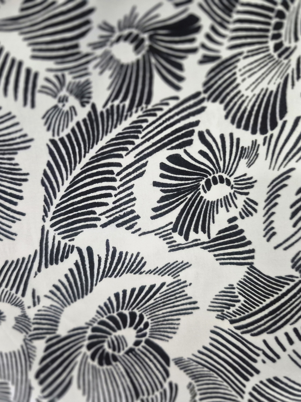 Old Navy Black and White Floral-Stripe Wide Leg Pants